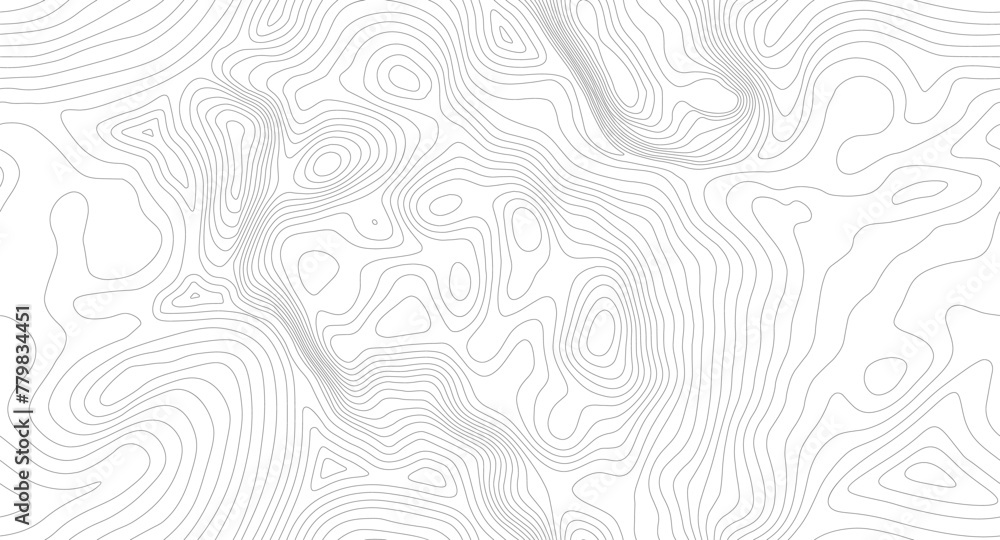 Poster seamless vector topographic map background. line topography map seamless pattern. mountain hiking tr
