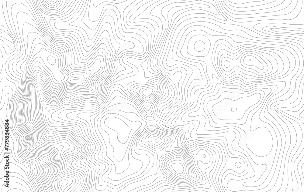 Poster seamless vector topographic map background. line topography map seamless pattern. mountain hiking tr