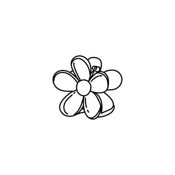 recommend clip art: Drawn hair clip on white background
