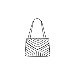 Stylish drawn bag on white background