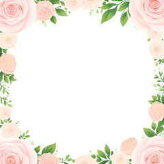 Empty_background_for_wedding_invitations_with_rose.Generative AI