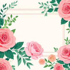 Wedding_invitation_background_with_rose_flowers.Generative AI
