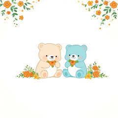 Naklejka premium Empty_background_2D_illustration_white_background_simple.Generative AI