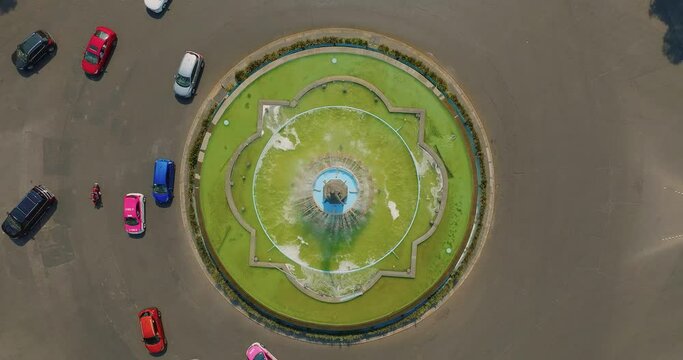vista a&eacute;rea de la ciudad de M&eacute;xico, rotonda de la diana cazado
