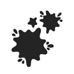 Vector Black Splashes With Droplets Graphics Elements. Water Droplet Contours, Fluid Burst Patterns, And Ink Smudges - 779839441