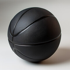 Black Basketball Ball on White Background. Clipart for sports projects.