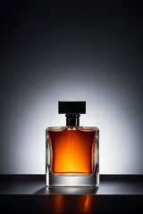 Perfume bottle - Advertising presentation of a perfume in shades of orange