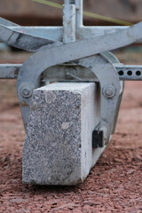 Strassenbau, Einbau von Randsteinen