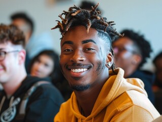 Stunning high-resolution photos of Gen Z friends of different races. Master Class - obrazy, fototapety, plakaty