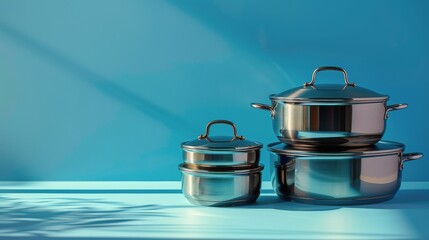 Group of Pots and Pans on Table