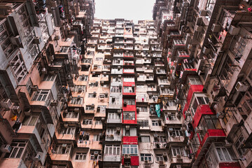 Giant architectural complex ( concrete jungle) people call it "Monster Building" at Quarry Bay King's Road in Hong Kong , the place where the film is framed. Photo taken on 29 December 2023