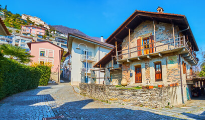 The living houses on Via Monteguzzo, Locarno, Switzerland
