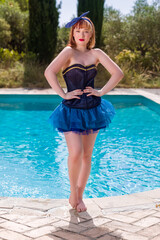 Pinup girl in sailor outfit - 779848882