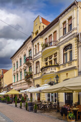 Fototapeta na wymiar Street in Miskolc, Hungary
