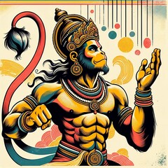 Hanuman Jayanti illustration