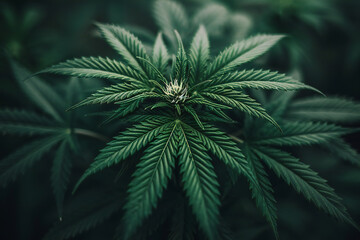 Fototapeta na wymiar Natural marijuana plant 