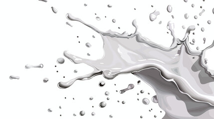 A splash of white paint. flat vector isolated on white