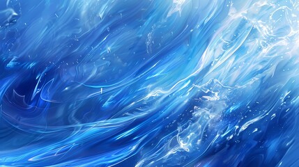 Radiant blue effect cascading through an abstract background, creating a visual symphony.