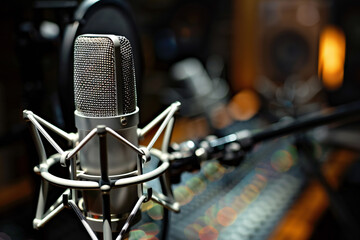 close-up shot of a microphone