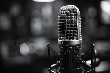 close-up shot of a microphone