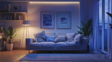 Creative Living Room Interior Design Mockup Template