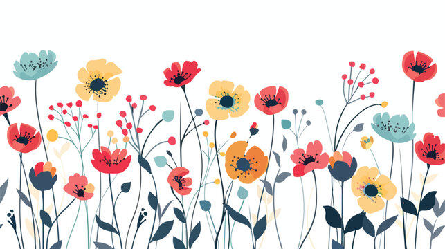 Abstract vector flower background flat vector 