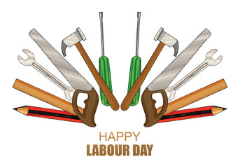 1st may happy labour day celebration card background