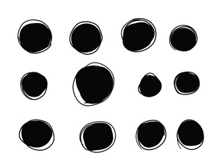 Different type of circle shape mono - obrazy, fototapety, plakaty