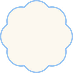 wavy round label vector