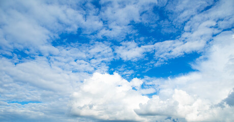 Blue sky background with clouds natural background