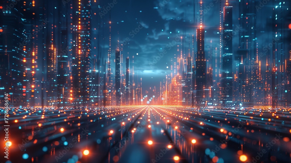 Poster Future cyberspace and metaverse data of cyberspace and metaverse. Internet and big data of cloud computing. 5G connection data analysis background concept. 3D rendering.