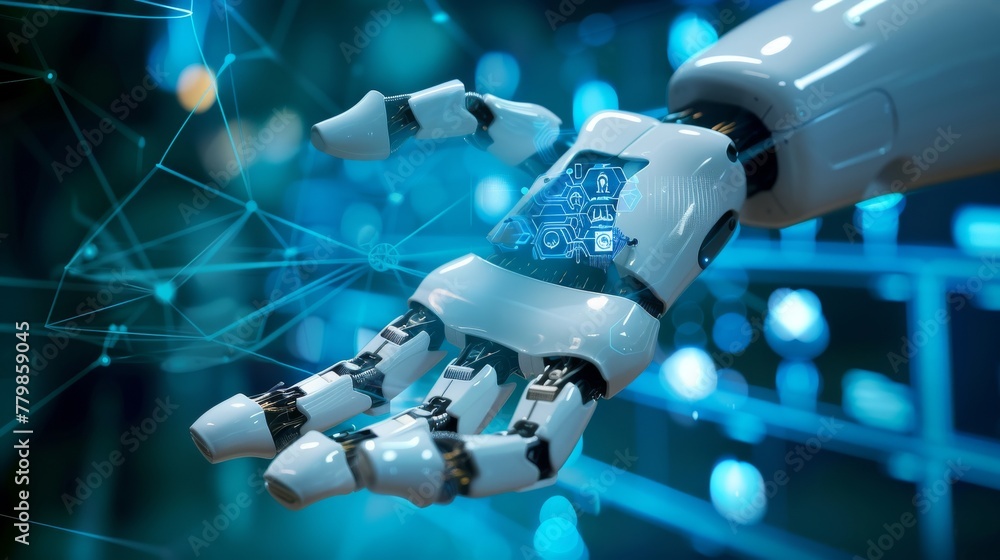 Aufkleber surgical robot assistance with artificial intelligence, unified with human and ai concepts and a blu