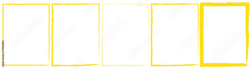 Aufkleber grunge square and rectangle frames. ink empty black boxes set. rectangle borders collections. rubber