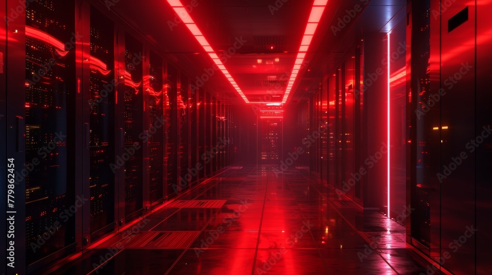 Poster Representation of an AI data center.