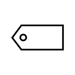 Fototapeta premium Price Tag Lineal Icon Symbol Vector. Black Outline Price Tag Icon