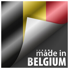 Obraz premium Made in Belgium graphic and label.