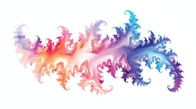 Fantasy chaotic colorful fractal pattern. Abstract 