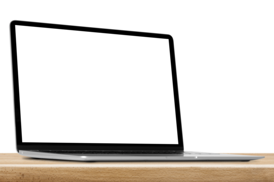 modern laptop computer  isolated on the desk