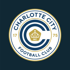 Charlotte, North Carolina football logo, USA. Elegant soccer logo. Elegant Modern Soccer Football Badge logo designs, Soccer Emblem logo template vector illustration