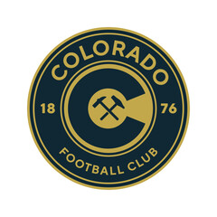 Colorado football logo, USA. Elegant soccer logo. Elegant Modern Soccer Football Badge logo designs, Soccer Emblem logo template vector illustration