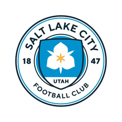 Salt lake City, Utah football logo, USA. Elegant soccer logo. Elegant Modern Soccer Football Badge logo designs, Soccer Emblem logo template vector illustration