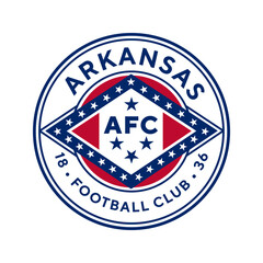 Arkansas football logo, USA. Elegant soccer logo. Elegant Modern Soccer Football Badge logo designs, Soccer Emblem logo template vector illustration