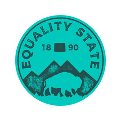 Equality state textured vintage vector t-shirt and apparel design, typography, print, logo, poster. Global swatches
