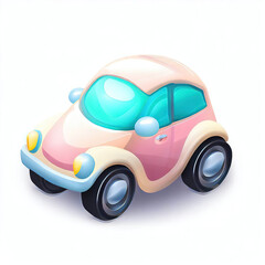 3D furry forest animal with beautiful colors and white background. with Generative AI technology	