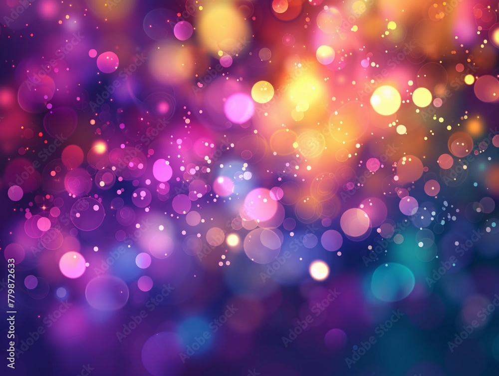 Poster dense colorful bokeh abstract background