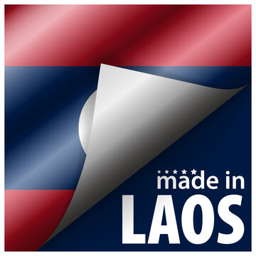 Made in Laos graphic and label.