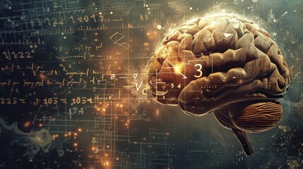 model of a brain is examined and analyzed, using advanced imaging techniques and computational tools to study neurological processes and brain function. 