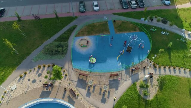 Playground Osiedle Jagiellonskie Biala Podlaska Plac Zabaw Aerial View Poland