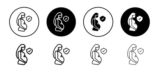 Suitable in pregnancy icon. good for pregnant women breastfeeding symbol. gynecology safe mother set