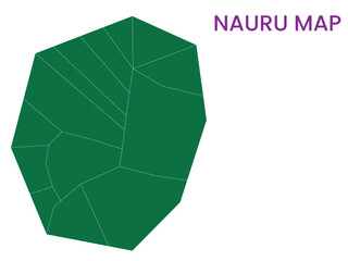 High detailed map of Nauru. Outline map of Nauru. Oceania